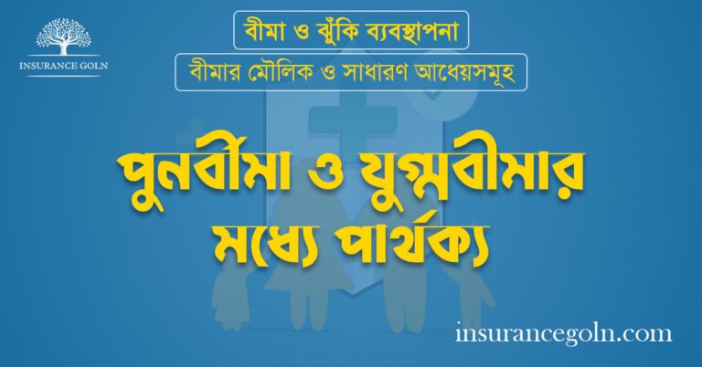 পুনর্বীমা ও যুগ্মবীমার মধ্যে পার্থক্য