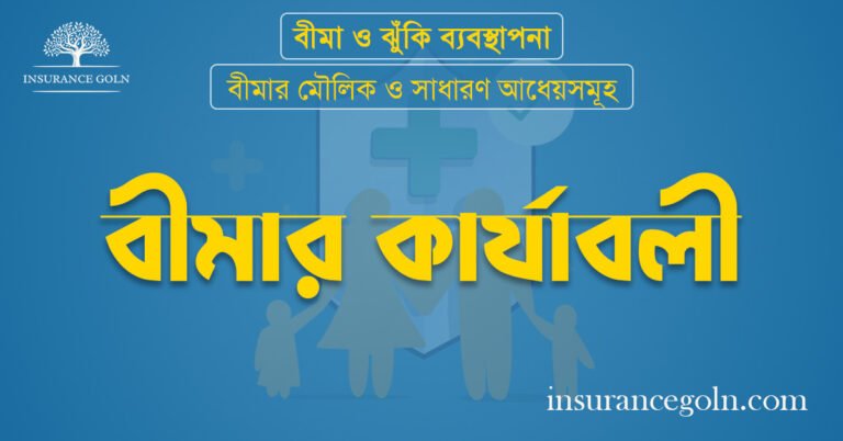 বীমার কার্যাবলী