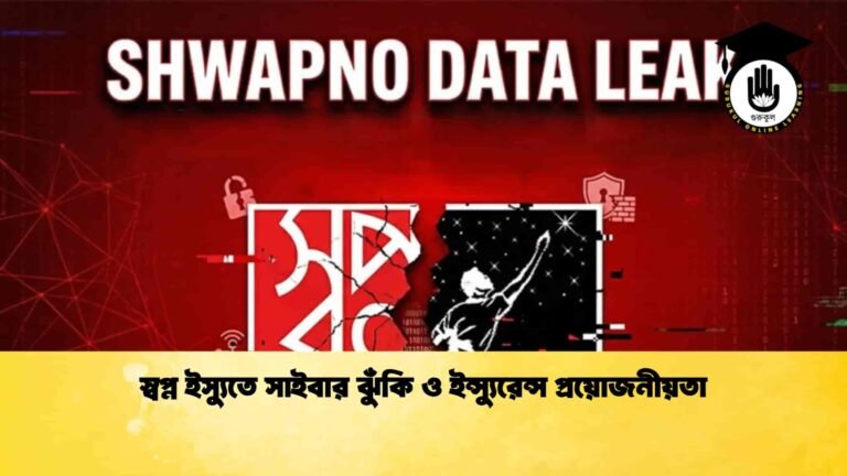 স্বপ্ন ইস্যুতে সাইবার ঝুঁকি ও ইন্স্যুরেন্স প্রয়োজনীয়তা