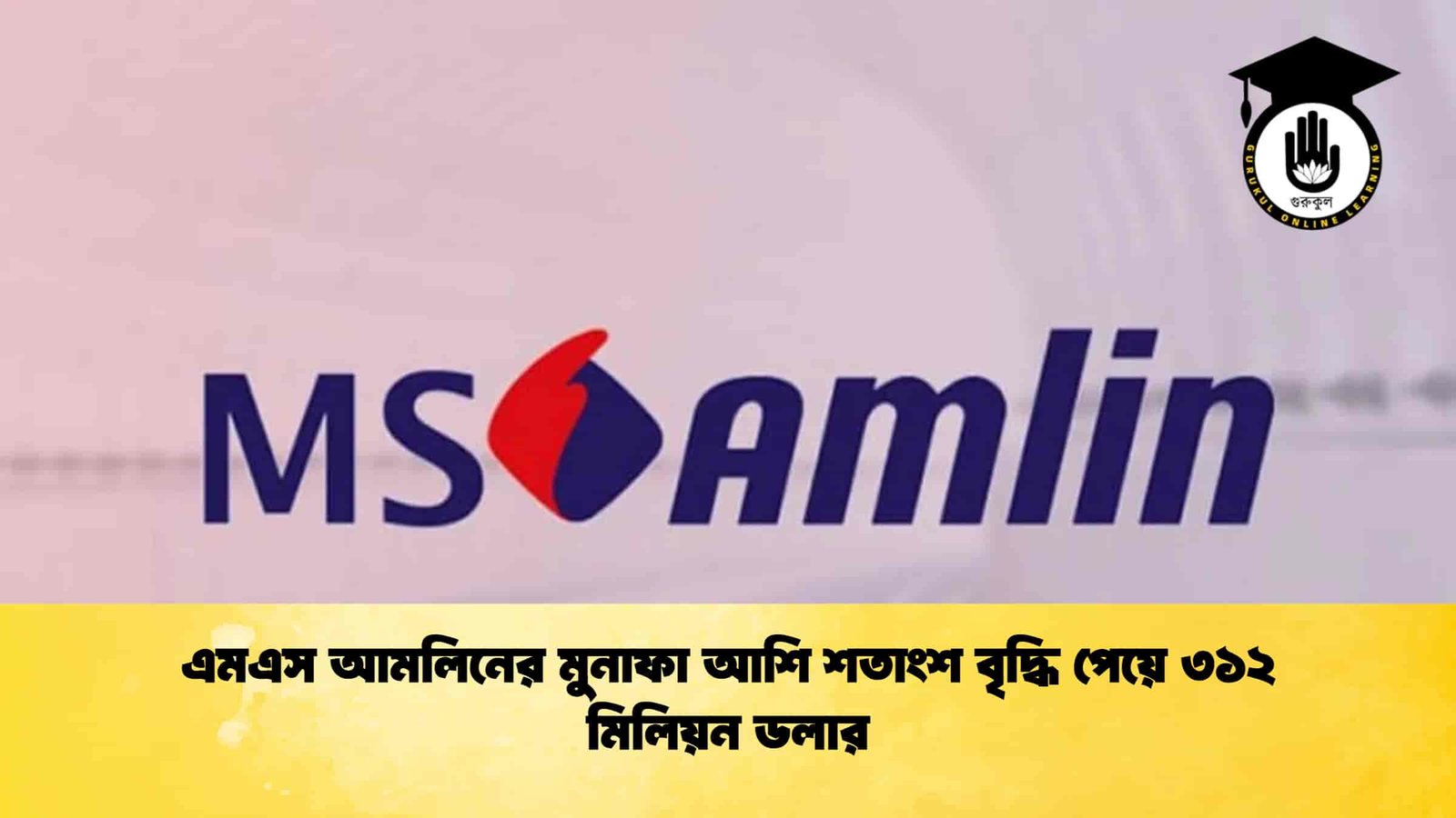 এমএস আমলিনের মুনাফা আশি শতাংশ বৃদ্ধি পেয়ে ৩১২ মিলিয়ন ডলার